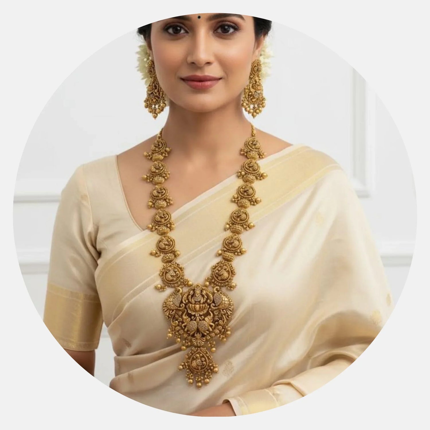 Gram gold long necklace for women traditional gold plated design, artificial gram gold long necklace elegant bridal haar style, gold plated imitation long necklace for women party wear design,