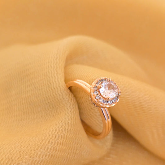 Rose Gold Solitaire Sparkle Ring