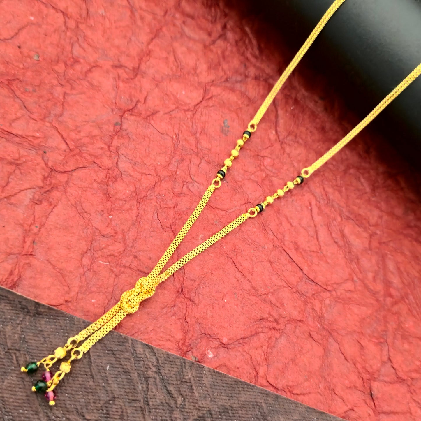 Traditional Gold Finish Mangalsutra Dokiya Chain for Women | Minimal Daily Wear Mangalsutra