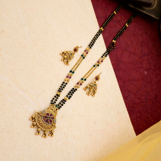 floral mangalsutra, maroon stone mangalsutra, antique gold mangalsutra set, black bead mangalsutra, multicolor bead mangalsutra, traditional indian mangalsutra