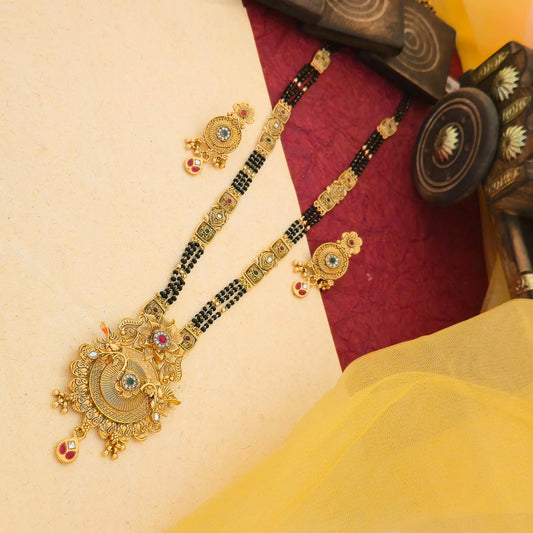 peacock temple mangalsutra, antique gold mangalsutra set, designer black bead mangalsutra, multicolor stone mangalsutra, traditional indian mangalsutra, imitation jewellery mangalsutra
