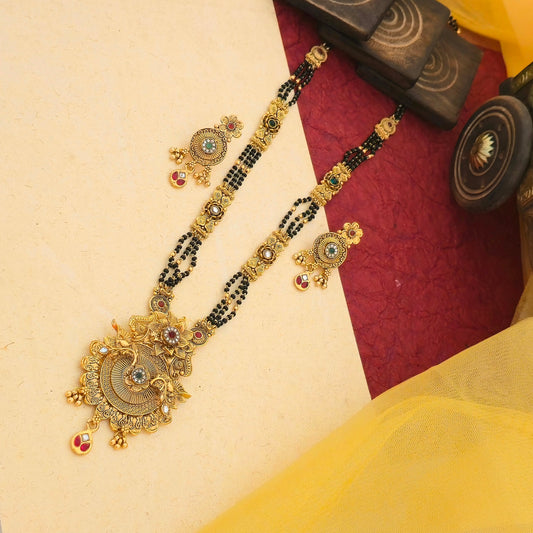 peacock mangalsutra set, antique gold mangalsutra, temple mangalsutra design, black bead mangalsutra, multicolor stone mangalsutra, traditional indian mangalsutra