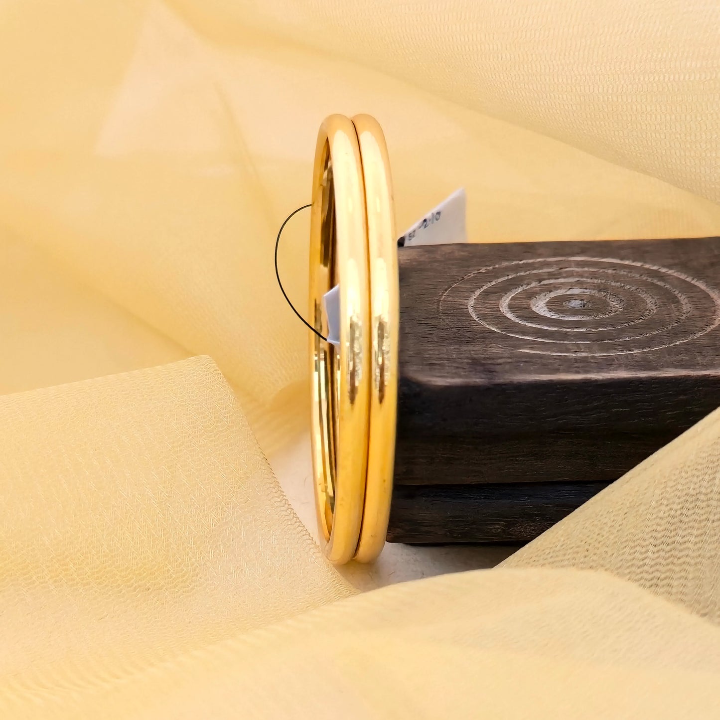 Classic Gold Plated Plain Bangles Set for Women | Minimal Everyday Wear Bangles