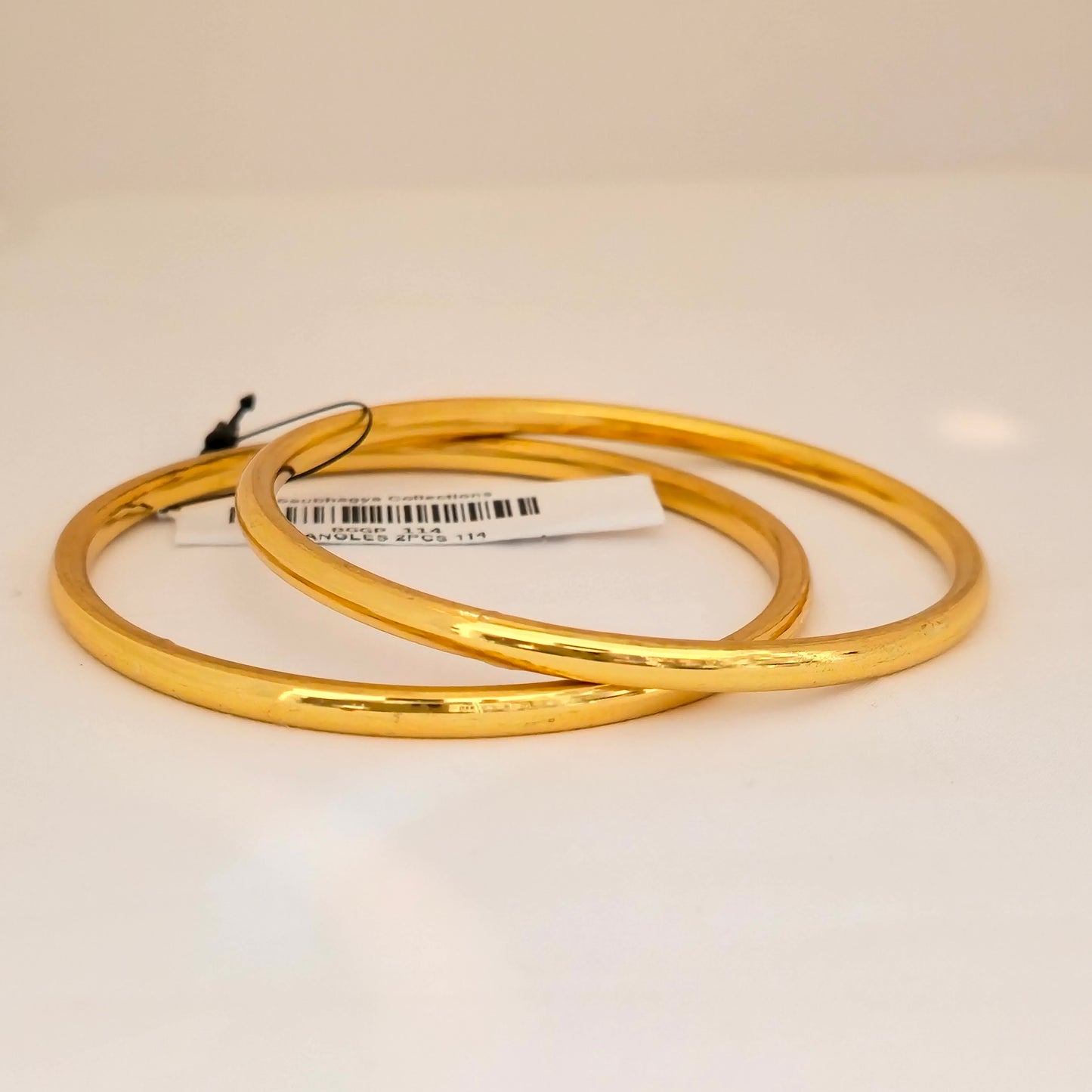 Classic Gold Plated Plain Bangles Set for Women | Minimal Everyday Wear Bangles
