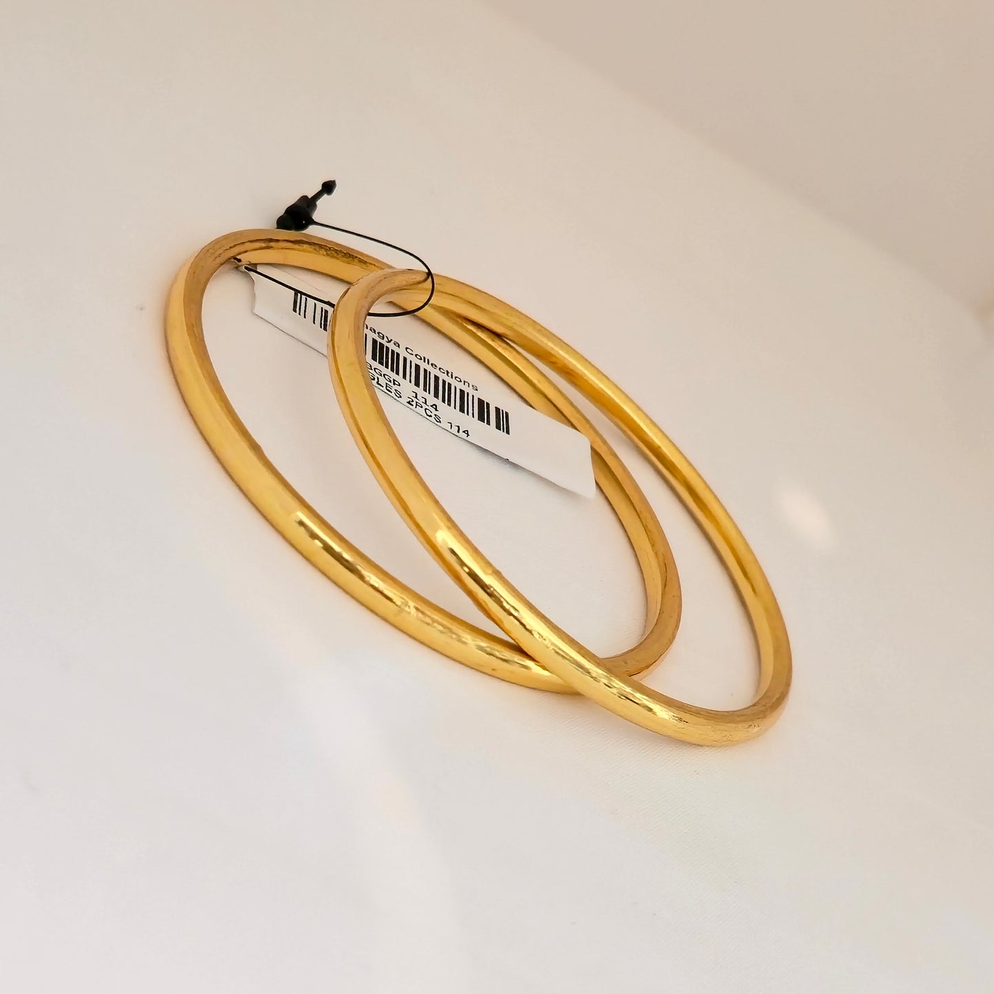 Classic Gold Plated Plain Bangles Set for Women | Minimal Everyday Wear Bangles