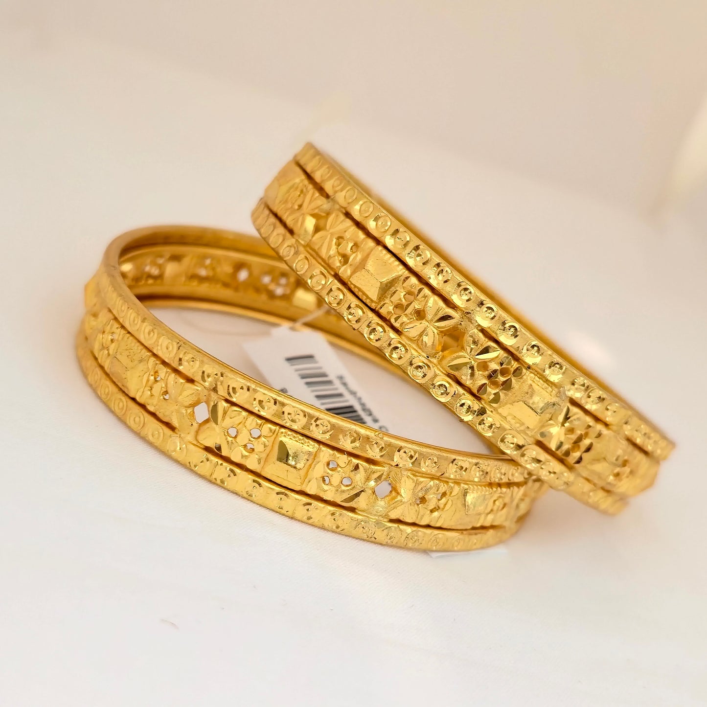Gold Plated Multi Layer Designer Bangles Set for Women | Carved Pattern Traditional Bangles