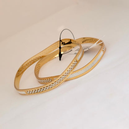 textured bangles, cnc bangles, dual tone bangles, minimal bangles, gold silver bangles, daily wear bangles