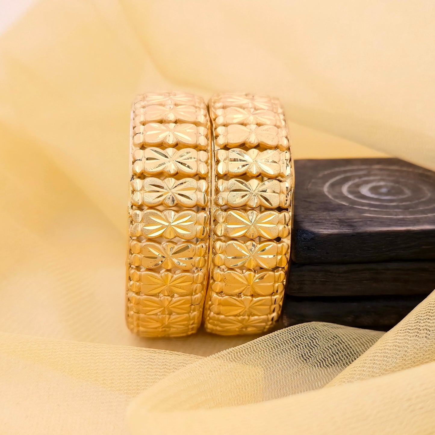 floral engraved bangles, flower design bangles, gold plated bangles, traditional bangles, designer bangles, broad bangles