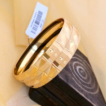 geometric bangles, triangle design bangles, textured bangles, gold plated bangles, designer bangles, statement bangles