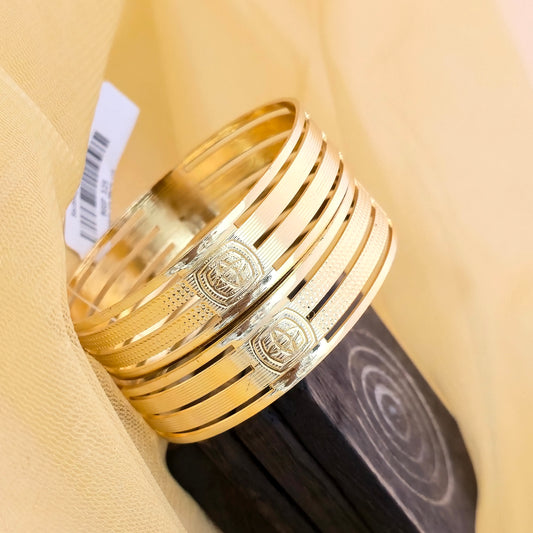 striped embossed bangles, gold plated bangles, classic bangles, designer bangles, broad bangles, traditional bangles