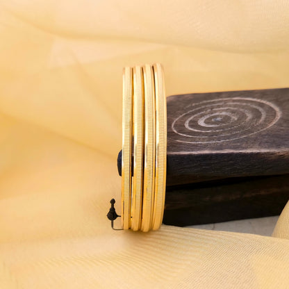 gold bangles set, textured bangles, minimal bangles, daily wear bangles, gold plated bangles, stackable bangles