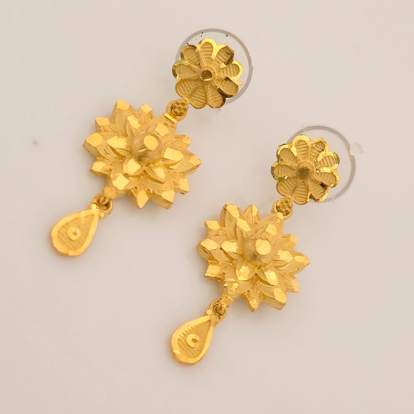 1 Gram Gold (Forming) Gold Tone Floral Traditional Choker Necklace Set with Earrings | Antique Designer Jewellery for Women