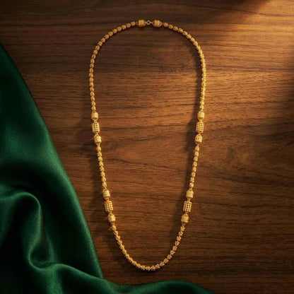Premium MOP Designer Long Chain for Women | Traditional Gold Polish Ethnic Necklace